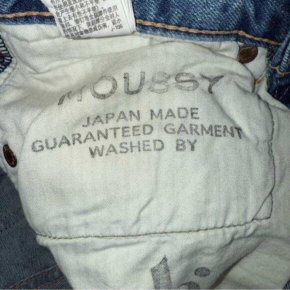 Moussy Vintage Jeans Size 24 Lindsay Skinny Cropped Jeans Light Blue Frayed Hem - Picture 9 of 11
